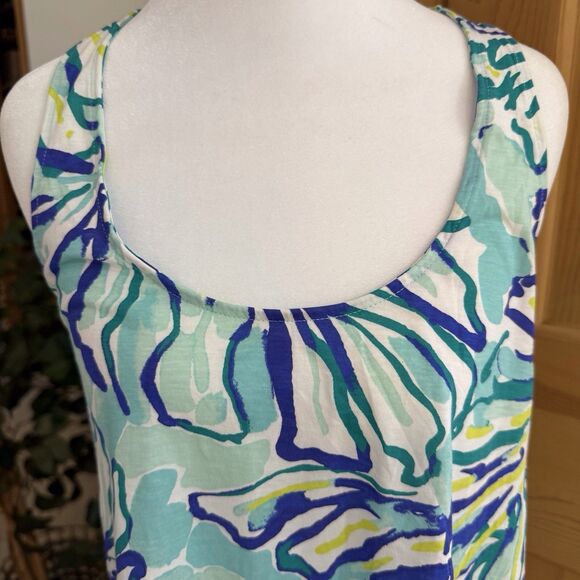 Lilly Pulitzer Monterey Racerback Tank Top Pool Blue Stay Cool XS - Picture 4 of 16